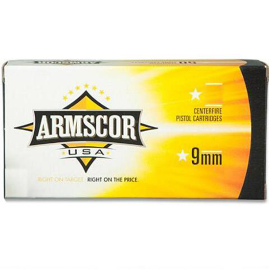 ARMSCOR AMMO 9MM 115GR FMJ 50/20 (2000 PALLET) - Ammunition